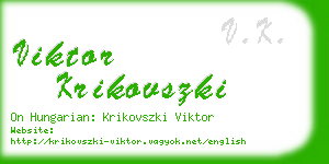 viktor krikovszki business card